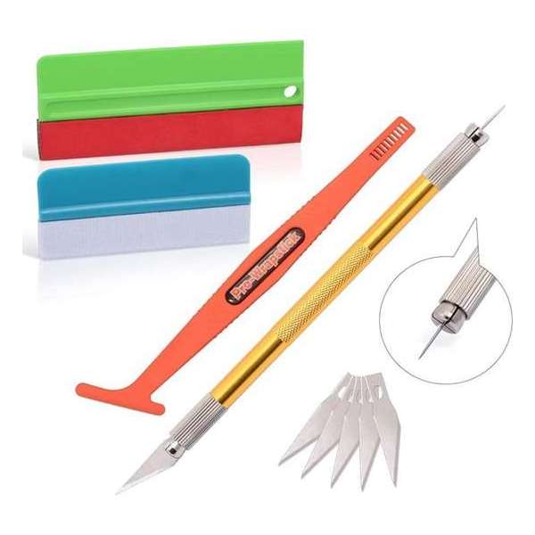 Car Wrapping Set Auto Gereedschap Kit Folie Snijden Scalpel Car Wrapping Set Auto Gereedschap Kit Folie Snijden Scalpel