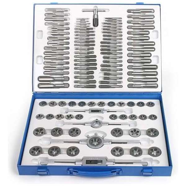 110-delige Tap-en snij set (Metrisch,BSW,BSF) 110-delige Tap-en snij set (Metrisch,BSW,BSF)