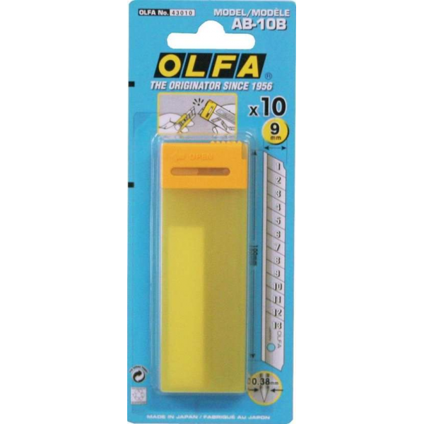 11x Olfa Vervangmesjes voor cutter 9mm 11x Olfa Vervangmesjes voor cutter 9mm
