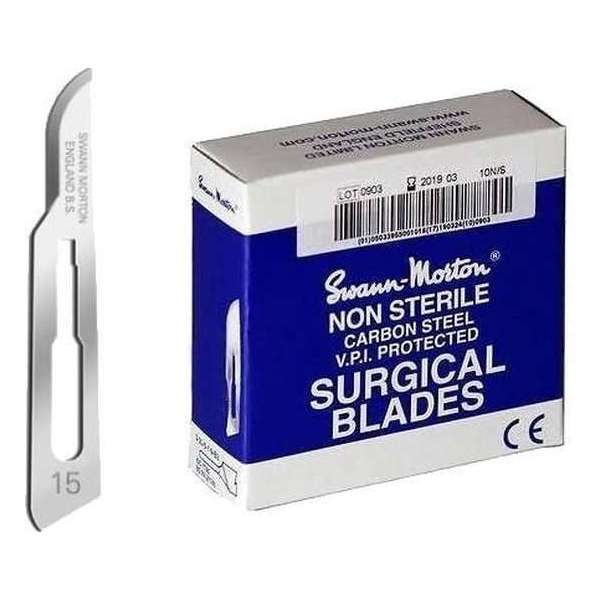 Swann Morton 0105 Scalpelmesje Chirurgie Mesjes - Non Steriel No.15 Swann Morton 0105 Scalpelmesje Chirurgie Mesjes - Non Steriel No.15