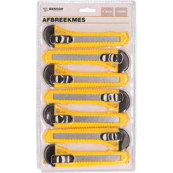 Afbreekmessen /hobbymessen set van 7 stuks - breekmesjes