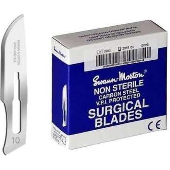 Swann Morton 0101 Scalpelmesje Chirurgie Mesjes - Non Steriel No.10