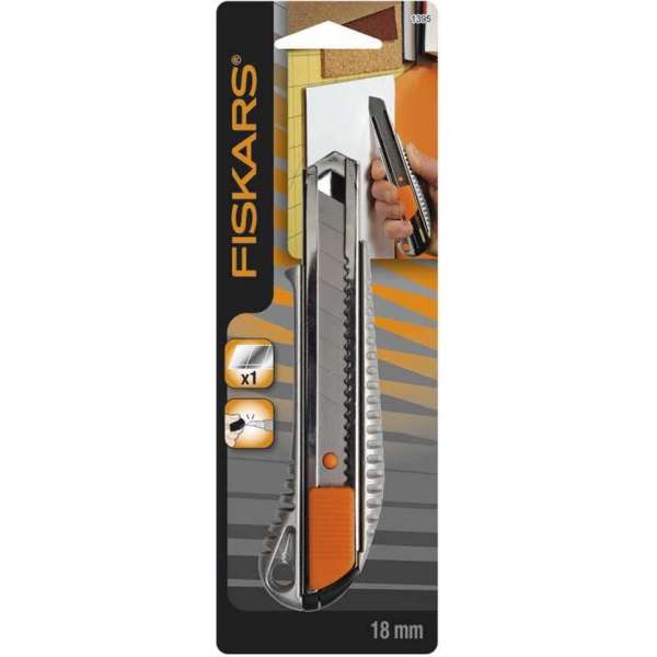 Fiskars Afbreekmes 18 Mm Zilver/oranje Fiskars Afbreekmes 18 Mm Zilver/oranje