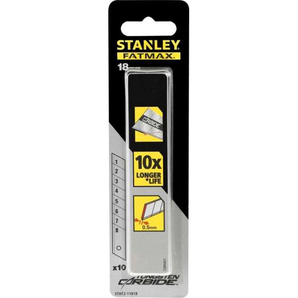 STANLEY Carbide Reserve Afbreekmessen 18mm (10 stuks) STANLEY Carbide Reserve Afbreekmessen 18mm (10 stuks)