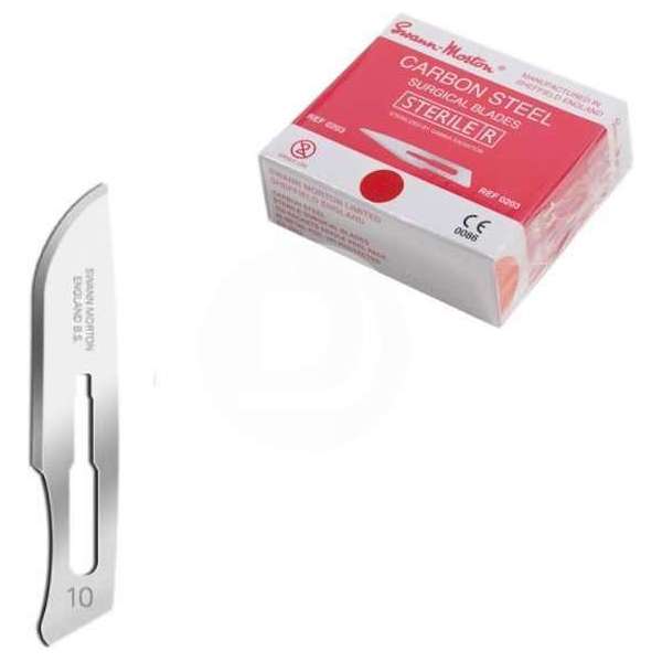 Swann Morton 0201 Scalpelmesje Chirurgie Mesjes - Steriel No.10 Swann Morton 0201 Scalpelmesje Chirurgie Mesjes - Steriel No.10