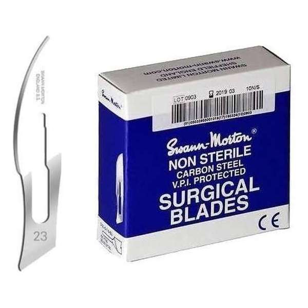 Swann Morton 0110 Scalpelmesje Chirurgie Mesjes - Non Steriel No.23 Swann Morton 0110 Scalpelmesje Chirurgie Mesjes - Non Steriel No.23