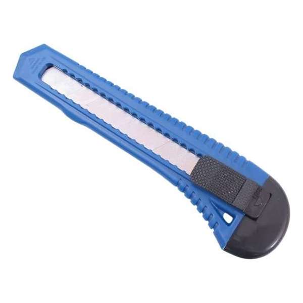 Afbreekmes Groot Model 18mm Blauw Plastic Afbreekmes Groot Model 18mm Blauw Plastic
