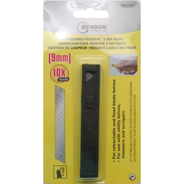 Afbreekmes Reserve 9 mm Blister 10 stuks Afbreekmes Reserve 9 mm Blister 10 stuks