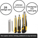 Afbreekmessen - Stanleymessen - Afbreekmessen set - Mes - Afbreek mes - 3-Delige - Stanley mes