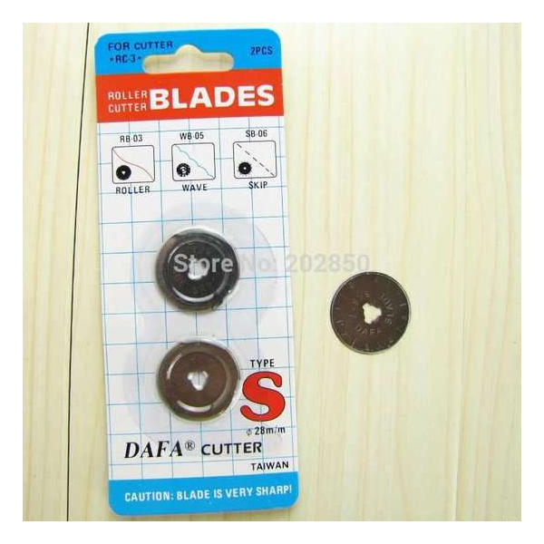 Dafa merk roterende mes/mes met diameter 28mm, compatibel met dafa cutter model RC-02 & andere merken, uitstekende kwaliteit Dafa merk roterende mes/mes met diameter 28mm, compatibel met dafa cutter model RC-02 & andere merken, uitstekende kwaliteit