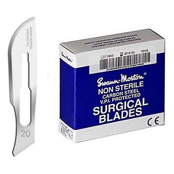 Swann Morton 0106 Scalpelmesje Chirurgie Mesjes - Non Steriel No.20 Swann Morton 0106 Scalpelmesje Chirurgie Mesjes - Non Steriel No.20