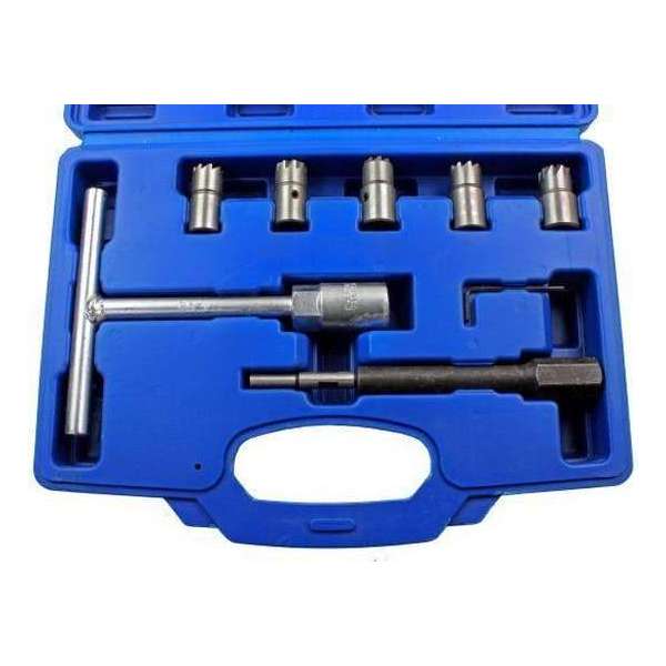 Diesel verstuiver onderhoudsset / verstuiver zitting snijder set 7-delig Diesel verstuiver onderhoudsset / verstuiver zitting snijder set 7-delig