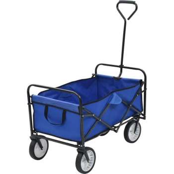 vidaXL Handkar inklapbaar staal blauw