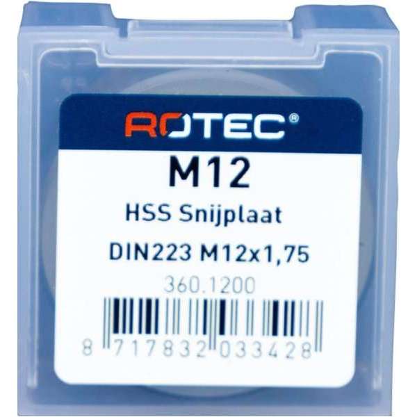 Rotec HSS Ronde snijplaat M12 Rotec HSS Ronde snijplaat M12