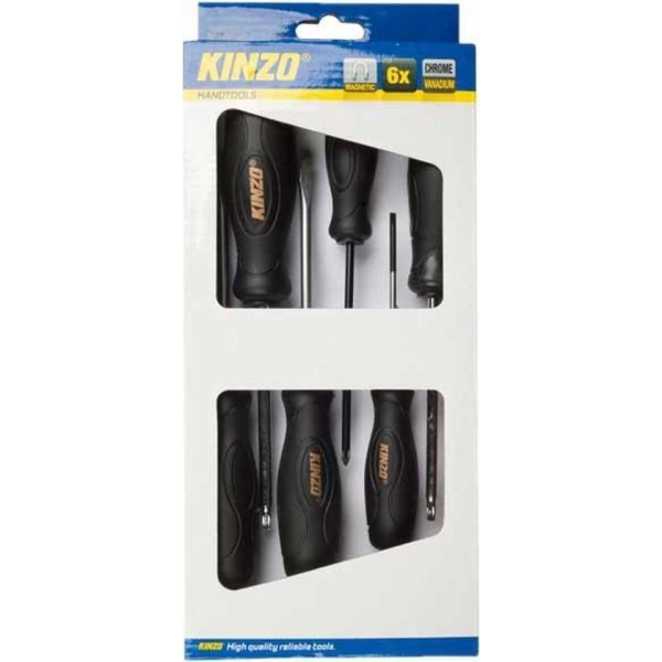 Kinzo Magnetische Schroevendraaiers | 6 stuks Kinzo Magnetische Schroevendraaiers | 6 stuks