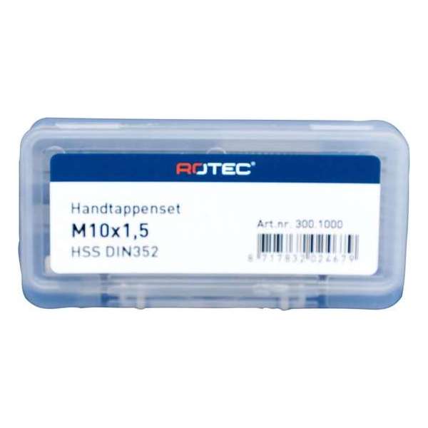 Rotec HSS Handtappenset M10x1,5 3 stuks Rotec HSS Handtappenset M10x1,5 3 stuks