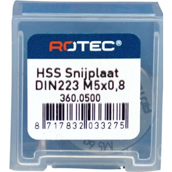 Rotec HSS Ronde snijplaat M5 Rotec HSS Ronde snijplaat M5