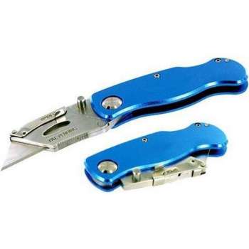 Snijmes inklapbaar + 10 reserve mesjes 90mm draagclip