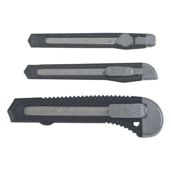 1x stuks afbreekmessenset / breekmessen - 3-delig - 9 mm / 18 mm - uitschuifmessen / hobbymessen 1x stuks afbreekmessenset / breekmessen - 3-delig - 9 mm / 18 mm - uitschuifmessen / hobbymessen