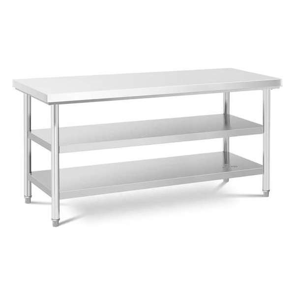 Royal Catering Roestvrijstalen tafel - cm - 600 kg - 3 niveaus Royal Catering Roestvrijstalen tafel - cm - 600 kg - 3 niveaus