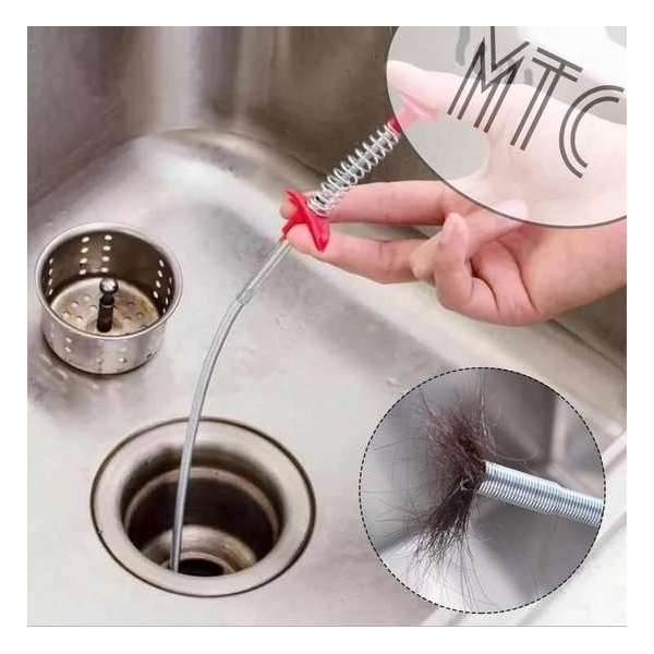 MTC - Flexibele Afvoerontstopper - Gootsteenontstopper - Ontstoppingsveer - 60CM - RVS MTC - Flexibele Afvoerontstopper - Gootsteenontstopper - Ontstoppingsveer - 60CM - RVS