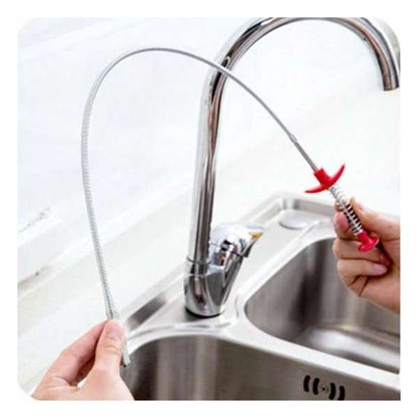 HD Shop - Gootsteen Ontstopper - Ontstoppingsveer RVS - Gootsteen - Leidingen - Verstopt - Stevige Grip Hendel - 60 CM Lang HD Shop - Gootsteen Ontstopper - Ontstoppingsveer RVS - Gootsteen - Leidingen - Verstopt - Stevige Grip Hendel - 60 CM Lang