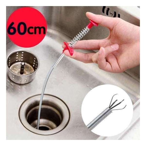 TIKAI Gootsteenontstopper/ Ontstoppingsveer - RVS TIKAI Gootsteenontstopper/ Ontstoppingsveer - RVS