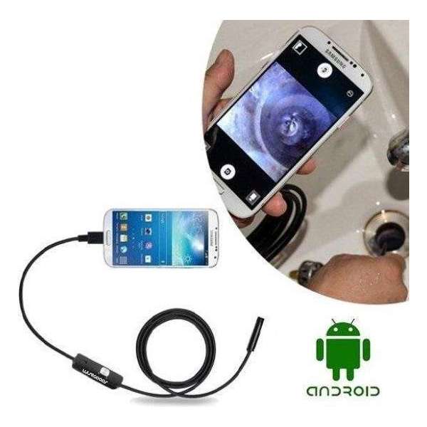 WiseGoods - Premium Endoscoop Camera Voor Android - Inspectiecamera - Camera - Telefoon - Moeilijk Bereikbare Plekken - 2 Meter WiseGoods - Premium Endoscoop Camera Voor Android - Inspectiecamera - Camera - Telefoon - Moeilijk Bereikbare Plekken - 2 Meter