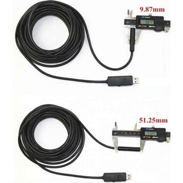 5 meter HD USB endoscoop Ø 10 mm met LED 5 meter HD USB endoscoop Ø 10 mm met LED
