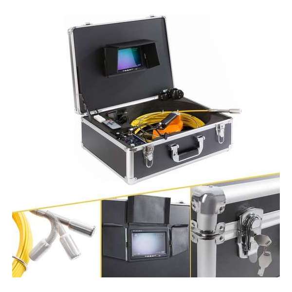 AREBOS Pijpcamera Inspectiecamera met Scherm 30m 7" color TFT AREBOS Pijpcamera Inspectiecamera met Scherm 30m 7" color TFT