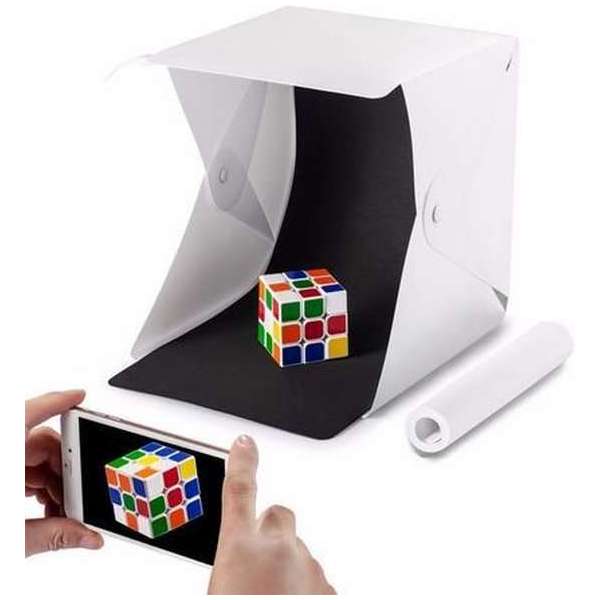 Opvouwbare Fotostudio tent Softbox met ingebouwde LED-verlichting en achtergronden (zwart/wit) / HaverCo Opvouwbare Fotostudio tent Softbox met ingebouwde LED-verlichting en achtergronden (zwart/wit) / HaverCo