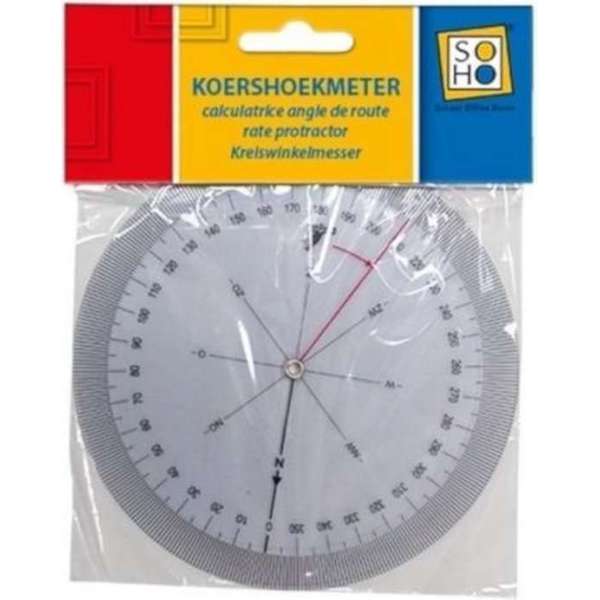 Soho Koershoekmeter 12,6 Cm Transparant Soho Koershoekmeter 12,6 Cm Transparant