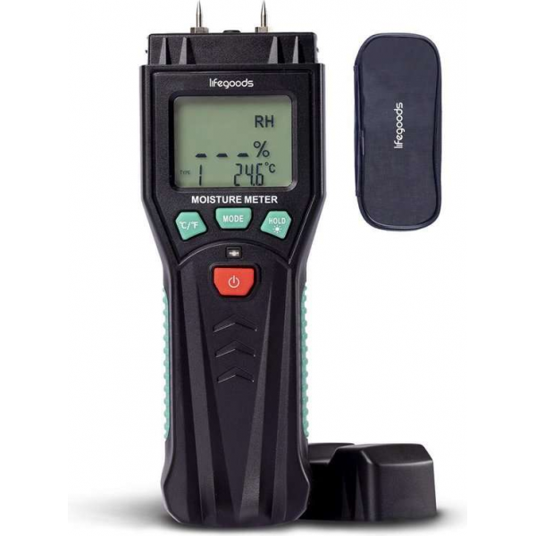 LifeGoods Digitale Vochtmeter voor Vochtigheid en Temperatuur - Zwart LifeGoods Digitale Vochtmeter voor Vochtigheid en Temperatuur - Zwart