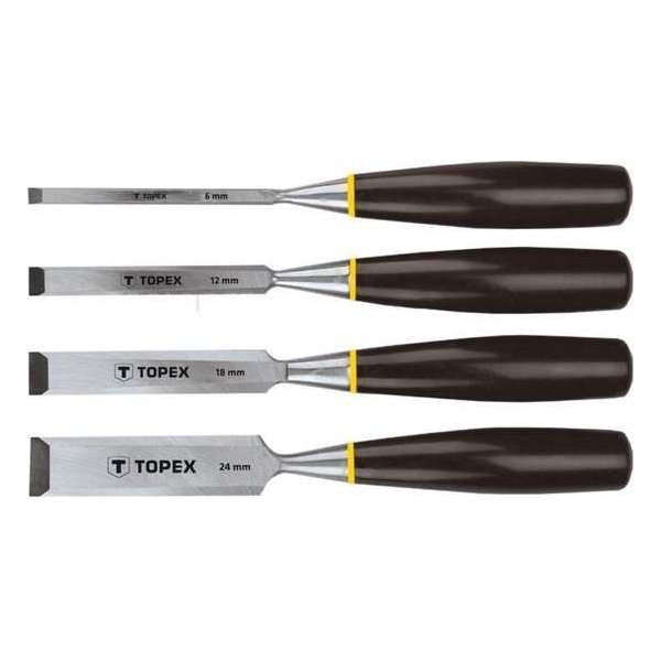 TOPEX Houtbeitelset, 4 delig TOPEX Houtbeitelset, 4 delig