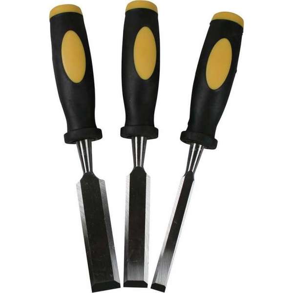 Hofftech Houtbeitelset Pro-Grip (3 Delig) Hofftech Houtbeitelset Pro-Grip (3 Delig)