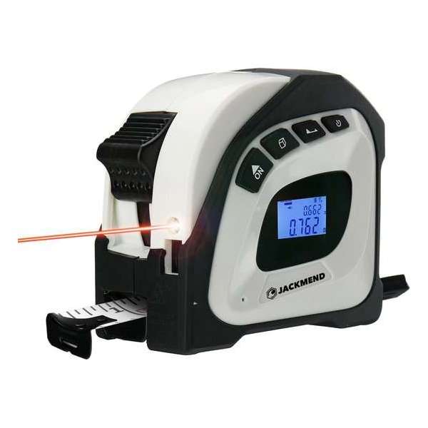 JACKMEND 2 in 1 Laser Rolmaat - Meeteenheid in Centimeter (cm) en Inches (in) JACKMEND 2 in 1 Laser Rolmaat - Meeteenheid in Centimeter (cm) en Inches (in)