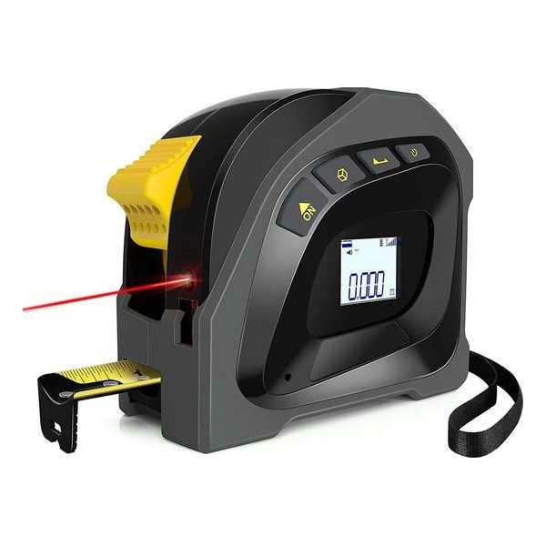 YONO Afstandsmeter Laser 40 Meter – Rolmaat 5 Meter – 2in1 Digitaal – Zwart YONO Afstandsmeter Laser 40 Meter – Rolmaat 5 Meter – 2in1 Digitaal – Zwart