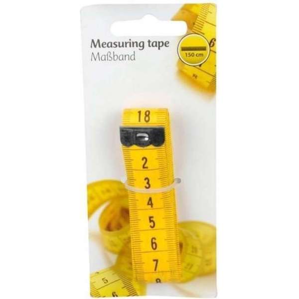 Geel meetlint 150 cm flexibel van plastic - Centimeter - Meeteenheid in centimeter - Naaibenodigdheden Geel meetlint 150 cm flexibel van plastic - Centimeter - Meeteenheid in centimeter - Naaibenodigdheden
