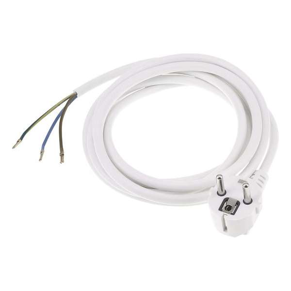 Exin Aansluitsnoer 2.5m Randaarde 3X1Mm - Wit Exin Aansluitsnoer 2.5m Randaarde 3X1Mm - Wit