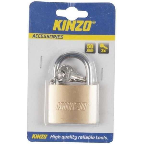 Kinzo Hangslot | 50 mm | 3 Sleutels Kinzo Hangslot | 50 mm | 3 Sleutels